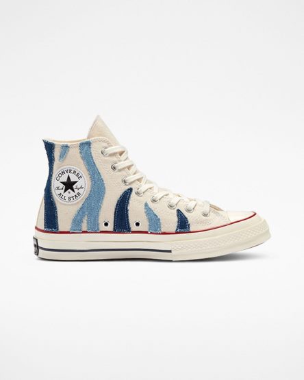 Tenisi Inalti Barbati Converse Chuck 70 Denim Bej Albastri | RO GSPF0287